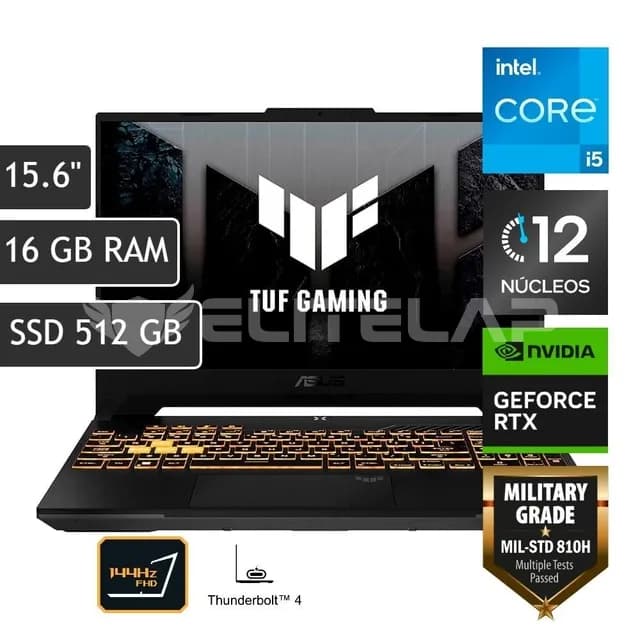 TUF Gaming F15 FX507ZC4-HN087W Intel® Core™ i5-12500H 16GB 512GB SSD 15.6"FHD RTX3050-4GB WIN 11 HOME COLOR:
