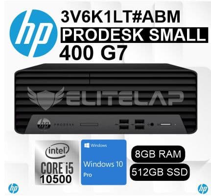 MINI PC HP PRODESK 400 G7 SFF INTEL CORE I5-10500 8GB 512GB SSD INTEL UHD 630 (3V6K1LT#ABM)