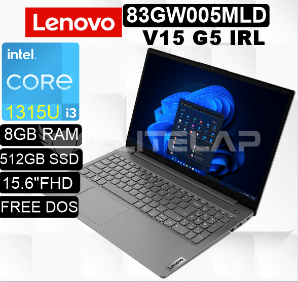 LAPTOP V15 G5 IRL INTEL CORE I3-1315U 8GB 512GB SSD 15.6" FHD FREEDOS (83GW005MLD)